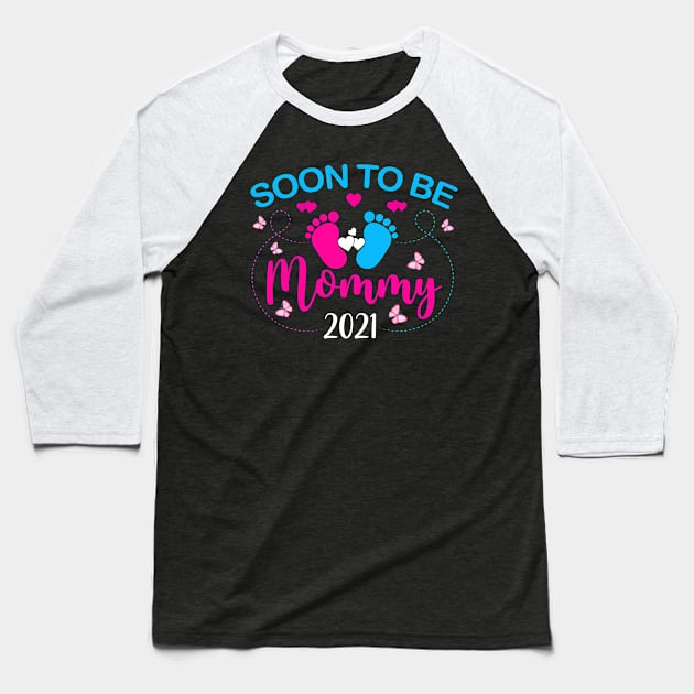 Soon To Be Mommy 2022 Pregnancy Announcement Baseball T-Shirt by Albatross